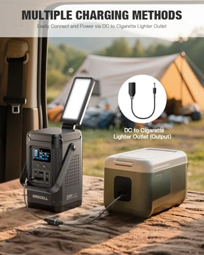 240W Portable Power Station 154Wh/48000mAh, 100W USB-C PD(Dual Way) LiFePO4 Battery Power Bank Station, 7 ports Solar Generator with LED and Stand for Camping, Home, Travel(Wall Charger Not Included) 5
