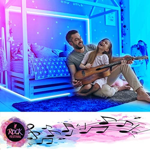 HEDYNSHINE 100Ft Smart LED Strip Lights, Dimmable Color Changing by APP and 40Key Controller Indoor led Strip Lights, Sync to Music,led Lights for Bedroom 5