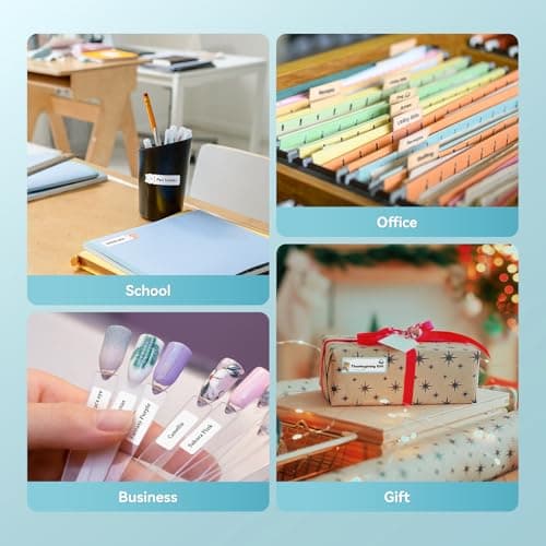 NIIMBOT Label Maker Machine D11 Label Printer Portable Wireless Connection Multiple Templates Available for Phone Easy to Use Office Home Organization USB Rechargeable 7