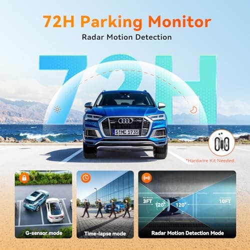 DDPAI 4K Dash Cam Front and Rear, 2160P+1080P Car Dash Camera, GPS 5G WiFi Dashcam for Cars, Free eMMC 32G Dual Storage Support 512G,Radar Motion Detection,Night Vision,72 Hour Parking Mode, N5 Dual 6