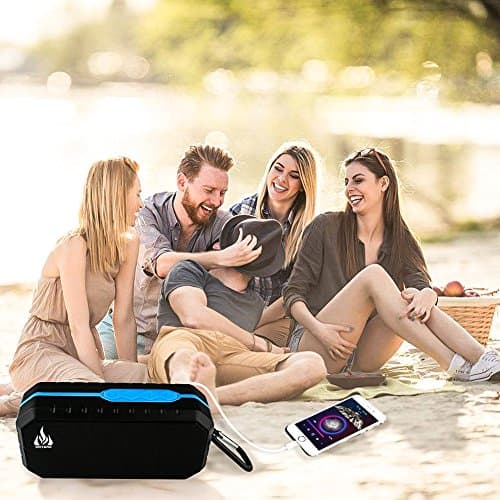 WEYANG Portable Bluetooth Speaker,IP65 Waterproof Wireless Speaker,Wireless Outdoor Bluetooth Speakers,Bluetooth 5.0,Built in micSupport Micro SD/TF Card 6