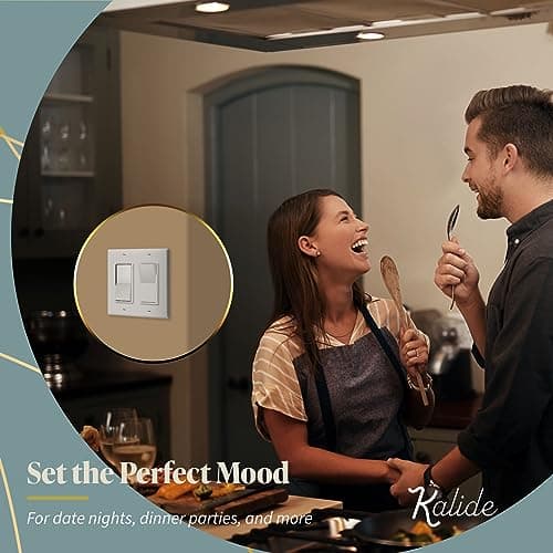 TOPGREENER Dimmer Light Switch, LED Dimmer Switches for 300W Dimmable LED/CFL Lights and 600W Incandescent/Halogen,Full Range Dimming, Single Pole/3-Way, Wall Plate Included, UL Listed, 6 Pack,White 8