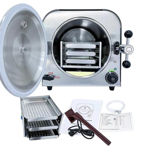 14L 900W Autoclave Sterilizers for Lab and Esthetician Portable Autoclave Autoclave Machine Steam Sterilizer Without Drying Dry Function