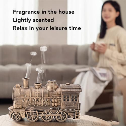 RIZGHWOY Train Humidifier, Dual Mist Outlets Cool Mist Diffuser with 300ml Capacity for Bedroom Office Desktop 2/8H Timer （Without Remote） 6