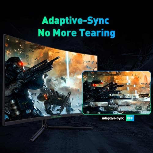 TITAN ARMY 32 Inch 240Hz 1440P Gaming Monitor Curved, 2K QHD 2560 x 1440 1ms, Adaptive Sync, 1500R Frameless VA, 124% sRGB, HDMI 2.1, DisplayPort 1.4, HDR400, Low Blue Light, VESA 75 * 75, C32C1S 5