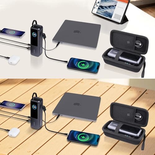 co2CREA for Anker 25,000mAh Laptop Power Bank, Hard Travel Case Compatible with Anker Zolo A1695 Power Bank 25K 165W, Case Only (Black Case) 8