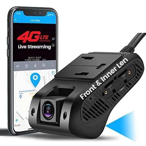 Live Video & 24H Remote Monitor, Jimi JC400P 4G & WiFi Dual Dash Cam Front and Inside Cam for Cars 1080P Car Camera Driving Recorder| GPS Track| G-Sensor | Loop Records | Behavior Analysis (LNCOONAPP)