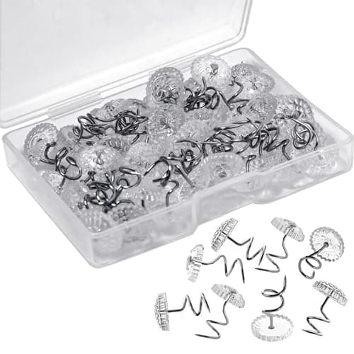 Wozoohyi 50Pcs(0.75inch) Upholstery Pins, Fabric Pins for Slipcovers and Bed Skirts, Twist Pins Upholstery for Drapes,Other Fabric and Materials Securely,Upholstery Pins Twist (50)