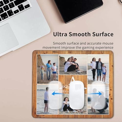 OHORTEB Custom Mouse Pad with Photo, Upload Your Precious Memories! Personalized Laptop Desk Mat Customized Non-Slip Waterproof Writing Pad for Office Gaming Gifts (6 Photos) 5