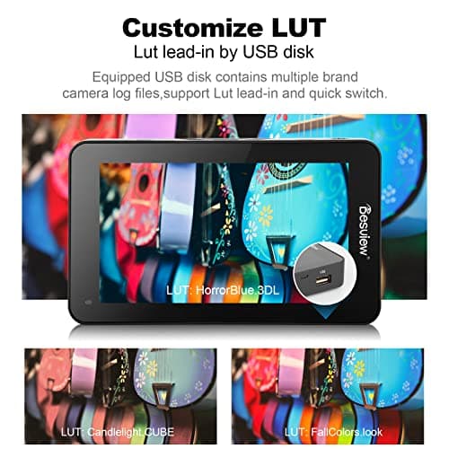 Desview R6 Camera Field Monitor, 5.5inch Touch Screen Field Monitor 2800nits 1920x1080 4K HDMI with 3D LUT HDR Waveform Vectorscope False Color Zebra for DSLR & Mirrorless… 5