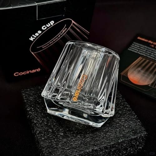 Cocinare Espresso Cups Set of 2, Crystal Clear Espresso Shot Glasses, Ideal Small Demitasse Cups for Pour Over Coffee Maker and Cortado, Essential Coffee Bar Accessories, Gift for Lovers, 1.5 OZ 7