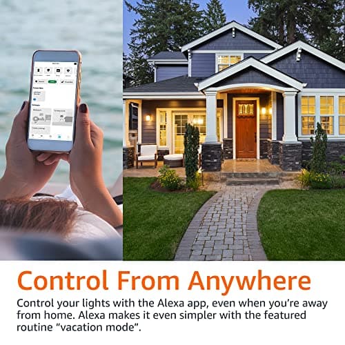 Amazon Basics Smart A19 LED Light Bulb, Dimmable Soft White (2700K), 7.5W (60W Equivalent), 800LM, Works with Alexa Only, 2.4 GHz Wi-Fi, No Hub Required, 1 Pack 4