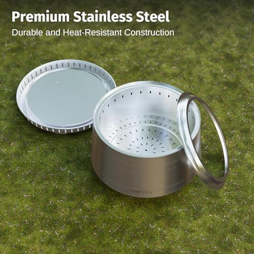 East Oak Fuoco Smokeless Fire Pit 21'' for Patio and Outdoor, Stainless Steel Firepit Wood Burning Fireplace with Carrying Bag, Portable Outdoor Fire Pit with Stand & Removable Ash Pan for Outside 6