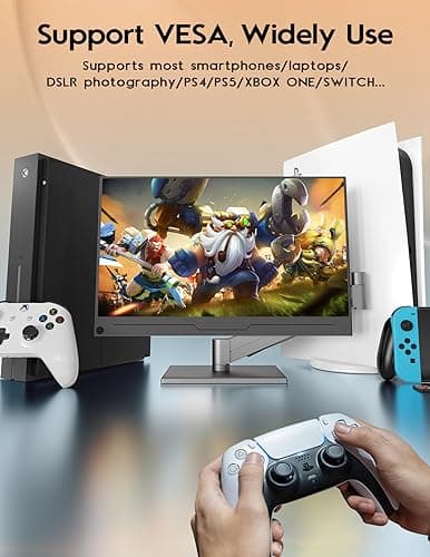 ZSCMALLS 4K Portable Monitor, 15.6" 3840 * 2160 Laptop Extended Monitor, 1500:1 100% sRGB USB-C HDMI Portable Gaming Monitor HDR Travel Monitor with Speakers & Smart for Laptop PS5/4 Xbox Switch 5