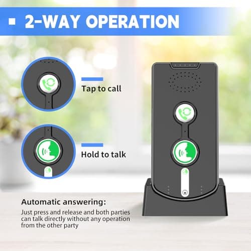 2 Way Intercoms Wireless for Home Office,Portable Room to Room Long Range Intercom System with Charging Base,30 Days Long Standby Time 5 Level Volume Adjustment, Expand to 5 Intercoms (2026 Upgraded) 7