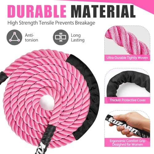KUZARO Jump Rope, Weighted Jump Rope for Women, Heavy Jump Ropes for Fitness, Home Gym Exercise Equipment, Adult Skipping Rope for Strength Training, Weight Loss, Boxing Training,Total Body Workout Equipment 7