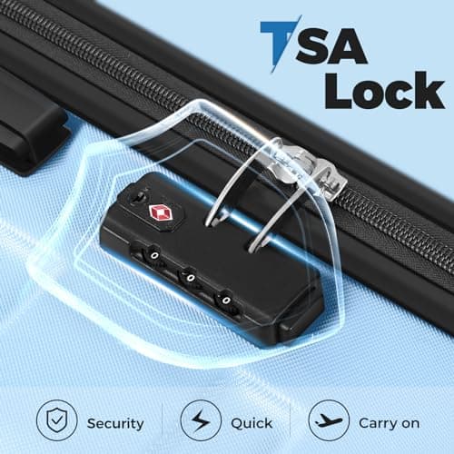 Krute Carry On Luggage 20 inch Suitcase with Spinner Wheels Airline Approved Hard Shell Luggages PC ABS TSA Lock Suitcase 6