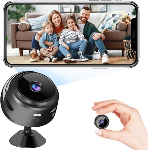 DWGZYYD Hidden Camera,1080P Indoor,Mini Camera,WiFi Wireless Cameras - Nanny for Pet/Baby - Live Video Recorder with Night Vision and Full HD Surveillance-Black