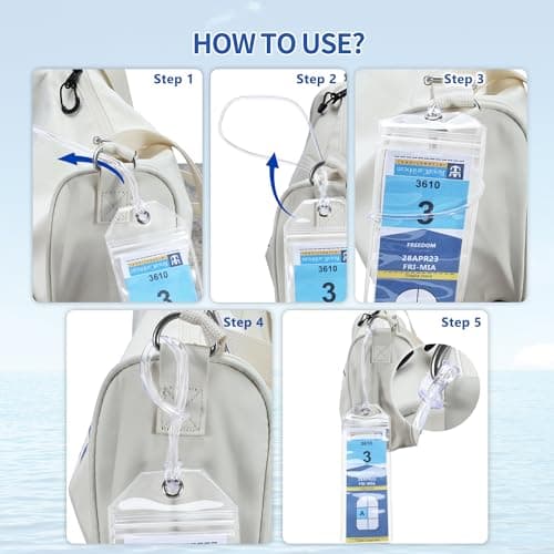 8 Pack Cruise Luggage Tag Holder, Cruise Essentials 2026 for NCL, Princess, Carnival, Royal Caribbean and Celebrity Cruise Luggage Tags for Travel Essentials by SEAVILIA 7