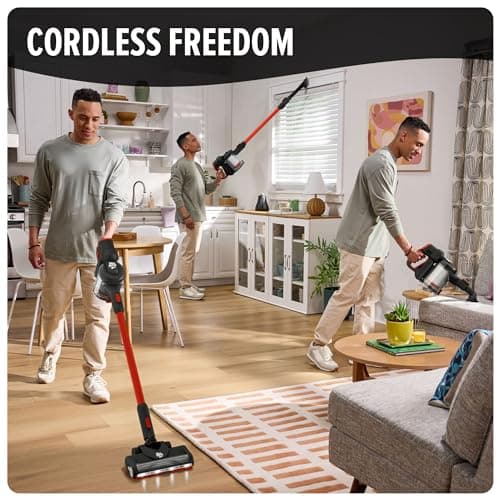 Dirt Devil Self-Standing Cordless Stick Vacuum Cleaner with Included Tools, for Carpet and Hard Floors, Lightweight Design, Powerful Suction, LED Headlights, BD57000V, Black 5