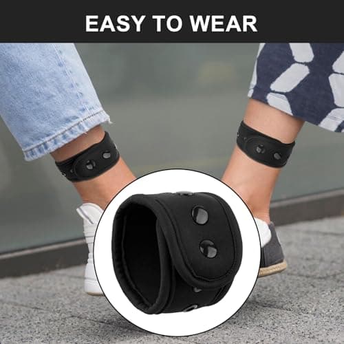 Ankle Band Fitness Pedometer for Men&Women,Compatible with Fitbit Flex 2/One/Zip/Charge 2 3/Alta HR or Garmin Vivofit/2/3/4/JR Fitness Tracker,Adjustable Breathable Sport Ankle Band (Medium) 6
