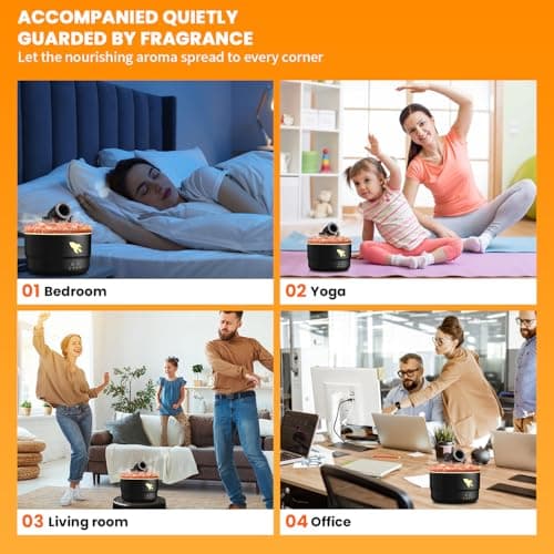 Cannon Humidifier, 7 Colors LED Mini Cannon Diffuser Silent Vapor Canon Aroma Diffuser, 2 Mode Creative Turret Cool Mist Air Aromatherapy, Small Home Desktop Humidifier for Bedroom, Waterless Auto-off 6