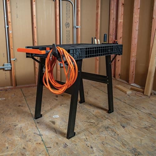 Klein Tools 54410MB MODbox Work Bench, Folding Work Table, Lightweight Portable Workstation, 1000-Pound Capacity, 39.25 x 23.75 x 30.9-Inch, Compatible with MODbox Rail System 6