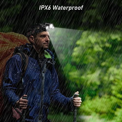 Blukar LED Headlamp, Super Bright Rechargeable Headlight Flashlight - 3 Lights 5 Modes,Zoomable,Spotlight&Floodlight Combination, IPX6 Waterproof, 20+Hrs Runtime for Running,Hiking,Camping etc. 5