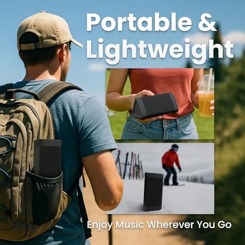 OontZ Angle 3 (4th Gen) – Portable Bluetooth Speaker, 12W Stereo Sound, 24 Hour Playtime, Rich Bass, 100 Foot Wireless Range, Waterproof, Home, Outdoor, Travel, Great Gift (Black) 7