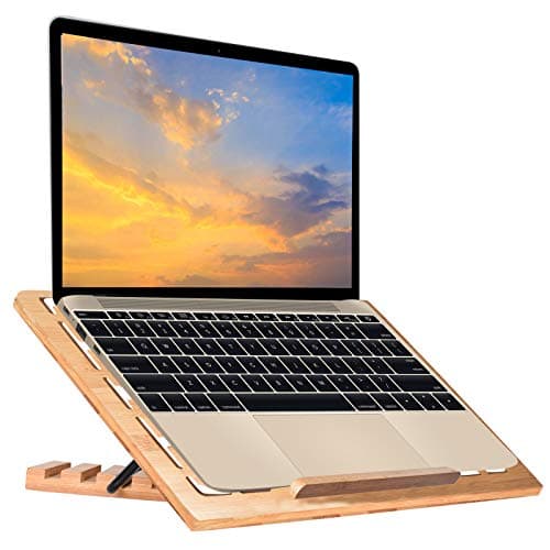 wishacc Ventilated Adjustable Laptop Stand, Compatible with MacBook/Air/Pro, Notebook, Dell, HP, Lenovo, Acer and More