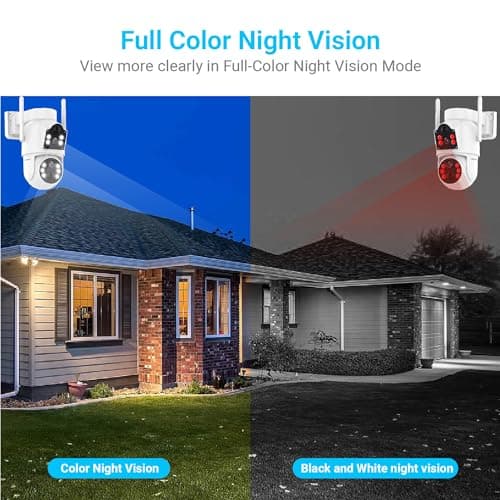 CiKiKWXO Solar Security Cameras Wireless Outdoor - 2MP+2MP Dual Lens Linkage,100% Wire-Free WiFi,Battery Powered,360° Pan Tilt,Color Night Vision,PIR,2-Way Audio,IP66 Waterproof,SD & Cloud Storage 5