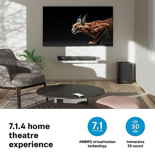 Sennheiser AMBEO Soundbar Mini - Immersive 3D Audio for TV, Movies, and Music - Compact Device with Powerful Adaptive Features, Multiple Connectivity and Intuitive Usage 5