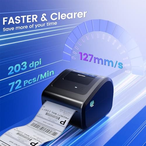 Omezizy Bluetooth Shipping Label Printer 4x6, D450BT Thermal Label Printer for Shipping Packages, Thermal Printers for Small Business, Compatible with Android, iPhone, Windows, macOS, Tiktok, UPS 6