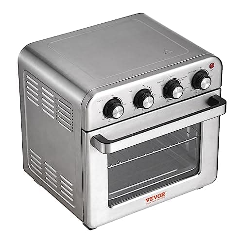 VEVOR 7-IN-1 Air Fryer Toaster Oven, 18L Convection Oven, 1800W Stainless Steel Toaster Ovens Countertop Combo with Grill, Pizza Pan, Gloves, 6 Slices Toast, 10-inch Pizza, Home Use 9