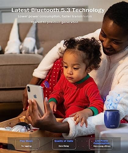 Small Speaker, Bluetooth Speaker with 360°HD Stereo Sound and Robust Bass, Mini Speakers with Hands-Free Call, IP67 Waterproof, Portable Speakers for Shower, Room, Car, Trip, Ideal Gift for Men, Women 5