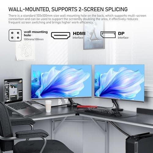 Gawfolk 32 Inch 4K UHD Computer Monitor, Ultra-Clear (3840×2160p) Screen, 100% sRGB,178° Viewing Angle, Display Port、HDMI, Compatible with Wall mounting 100 * 100MM - Black 7
