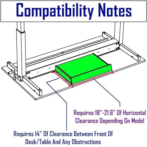 Stand Up Desk Store Add-On Office Sliding Under-Desk Drawer Storage Organizer for Standing Desks | Requires 14" of Front to Back Clearance Beneath Desks and Tables (Black) 7