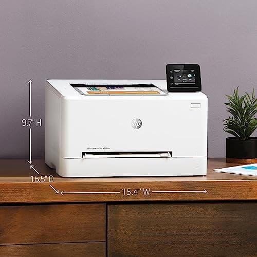HP Color LaserJet Pro M255dw Wireless Laser Printer, Remote Mobile Print, Duplex Printing, Works with Alexa (7KW64A), White 7