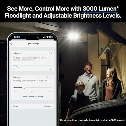 Arlo Pro 3 Wireless LED Floodlight Security Camera 2K HDR, 2000-3000 Lumens, Custom Detections, Emergency Response, Connects to Wi-Fi, Color Night Vision, 2-Way Audio, Rechargeable (White) 6