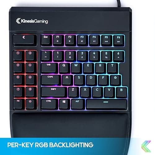 KINESIS Freestyle Edge RGB Plus Split Mechanical Keyboard | Hotswap Linear Switches | RGB | Ergonomic | Detachable Palm Support | Fully Programmable | Mac Keycaps Included | Lift Kit Included 5