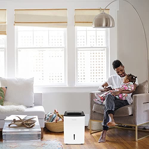 Frigidaire 50 Pint Dehumidifier with Pump. 4,500 Square Foot Coverage. Ideal for Large Rooms and Basements. 1.7 Gallon Bucket Capacity 17