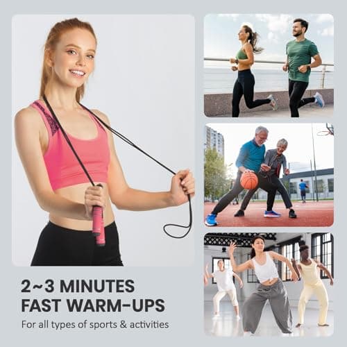 Jump Rope, multifun Speed Skipping Rope with Calorie Counter, Adjustable Digital Counting Jump Rope with Ball Bearings and Alarm Reminder for Fitness, Crossfit, Exercise, Workout, Boxing, MMA, Gym 5