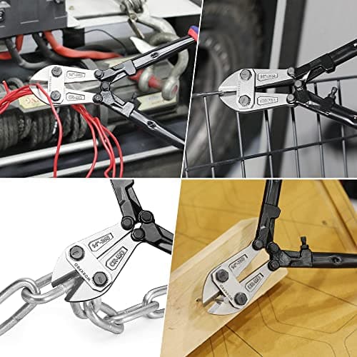 WORKPRO 14-Inch Bolt Cutter, Tri-Material Handle with Comfort Grip, Chrome Molybdenum Steel Blade, for Rods, Bolts, Rivets, Wires, Cables and Chains 8