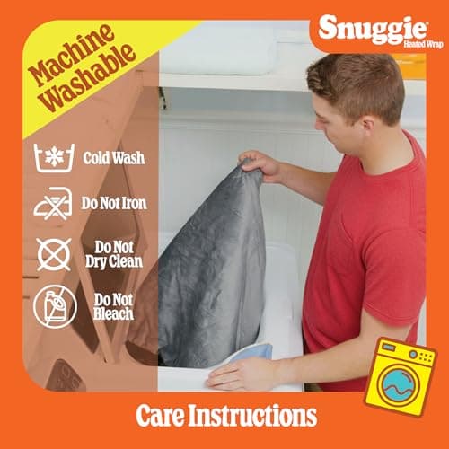 Snuggie Heated Wrap with Pockets for Adults | Cozy Electric Heating Blanket & Shawl, Gifts for Women & Men, Temperature Settings, Machine Washable, Auto Shut-Off Safety | As Seen on TV, Grey 50" x 60" 6