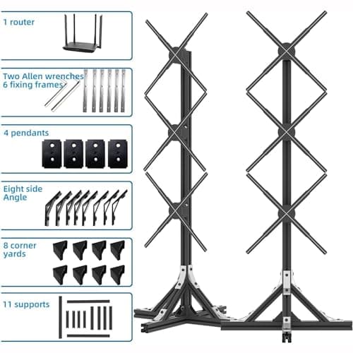 XQZMZSCP 3D Hologram Fan,50CM 3D Hologram Projector Advertising Display,1X3 Video Wall for Human Size 3D LED Hologram Fan Display 5