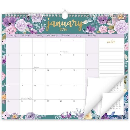 GuassLee Wall Calendar 2026-2027, Calendar Wall 2026, 18-Months Hanging Calendar Jan. 2026 to Jun. 2027, 14" x 11.5" Monthly Planner Wall with Thick Paper for Office School Home Teacher Academic