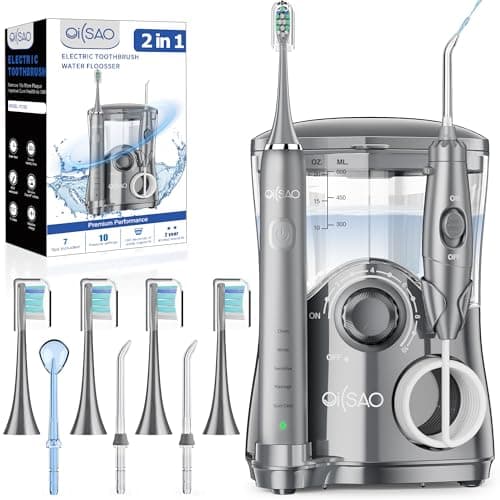 Electric Toothbrush with Water Flosser Combo