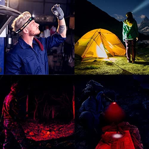 77outdoor LED Rechargeable Red Headlamp, H25LR / D25LR Powerful Lightweight Headlight with 90 High CRI Bright White Light and 660nm Deep Red Light, USB C Charging for Camping, Hiking, Hunting 7