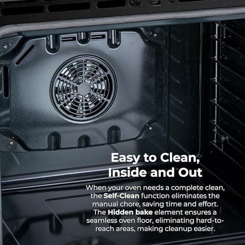 Kenmore 2296853 5.6 cu. ft. Front Control Electric Induction Range Oven - 4 Dual Ring Elements, True Convection, Air Fry, Self Clean, Turbo Boil, Chrome Racks, Storage Drawer - Stainless Steel 6