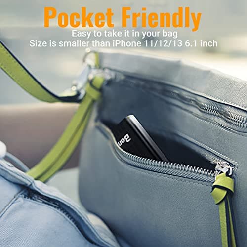 BONAI 10000mAh Portable Charger for Heated Vest, 5V 2.1A Battery Pack for Heated Jacket with Dual USB Output & LED Flashlight for iPhone iPad iPod Android and More 7